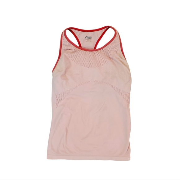 Nike Women's Blush Pink Workout Tank‎ Built-in Sports Bra Large/XL - Picture 1 of 7